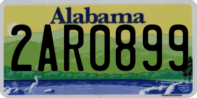 AL license plate 2AR0899
