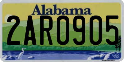 AL license plate 2AR0905