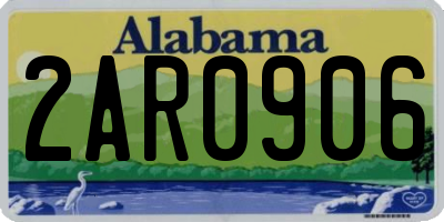 AL license plate 2AR0906