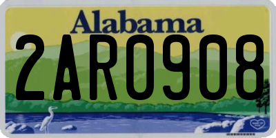 AL license plate 2AR0908