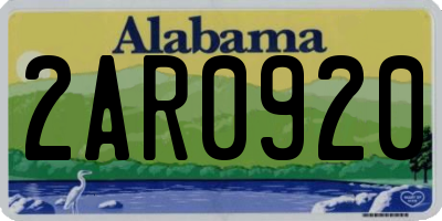 AL license plate 2AR0920