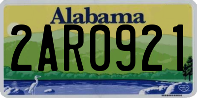 AL license plate 2AR0921