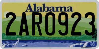 AL license plate 2AR0923