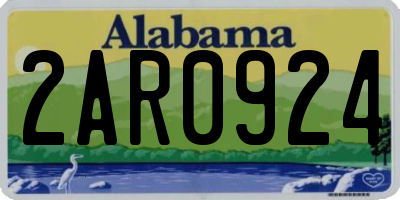 AL license plate 2AR0924