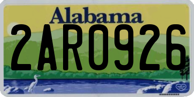 AL license plate 2AR0926