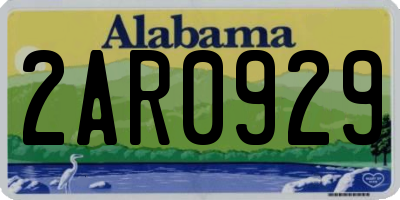 AL license plate 2AR0929