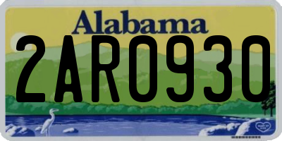 AL license plate 2AR0930