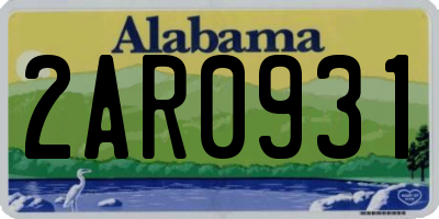 AL license plate 2AR0931