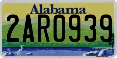 AL license plate 2AR0939