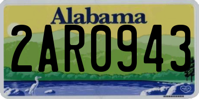 AL license plate 2AR0943