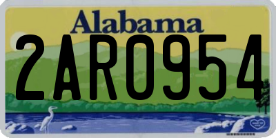 AL license plate 2AR0954