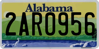 AL license plate 2AR0956