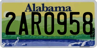 AL license plate 2AR0958