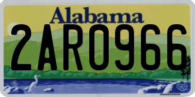 AL license plate 2AR0966