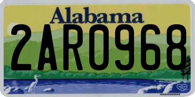 AL license plate 2AR0968