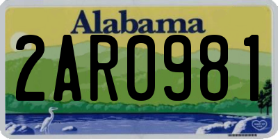 AL license plate 2AR0981