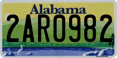 AL license plate 2AR0982