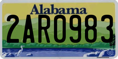 AL license plate 2AR0983