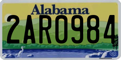 AL license plate 2AR0984