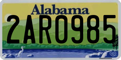 AL license plate 2AR0985