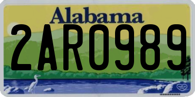 AL license plate 2AR0989