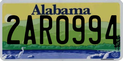 AL license plate 2AR0994