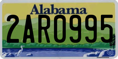 AL license plate 2AR0995