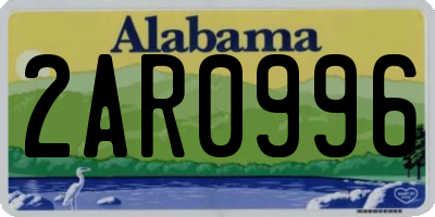 AL license plate 2AR0996