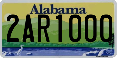 AL license plate 2AR1000