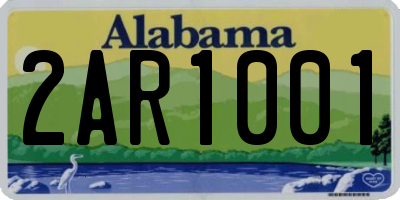 AL license plate 2AR1001