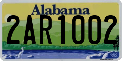 AL license plate 2AR1002