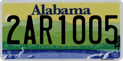 AL license plate 2AR1005