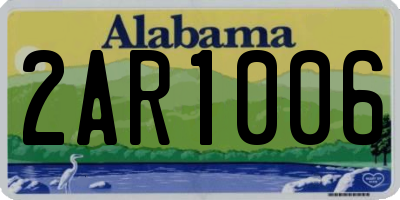 AL license plate 2AR1006