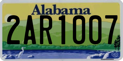 AL license plate 2AR1007