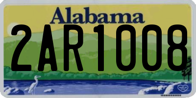 AL license plate 2AR1008