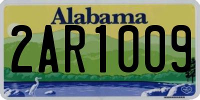 AL license plate 2AR1009