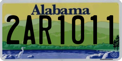 AL license plate 2AR1011