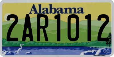 AL license plate 2AR1012