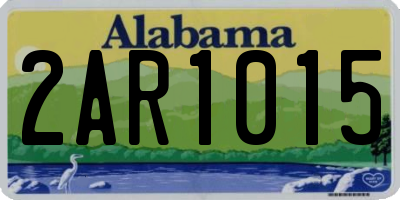 AL license plate 2AR1015