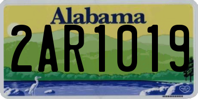 AL license plate 2AR1019