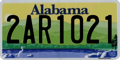 AL license plate 2AR1021