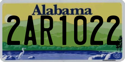 AL license plate 2AR1022