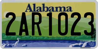 AL license plate 2AR1023