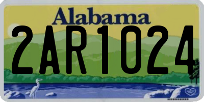 AL license plate 2AR1024