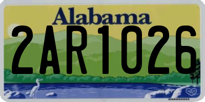 AL license plate 2AR1026