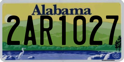 AL license plate 2AR1027