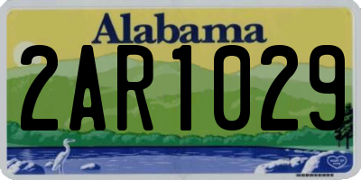 AL license plate 2AR1029