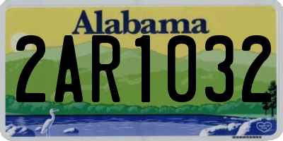 AL license plate 2AR1032