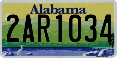 AL license plate 2AR1034