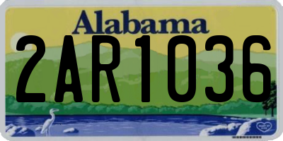 AL license plate 2AR1036